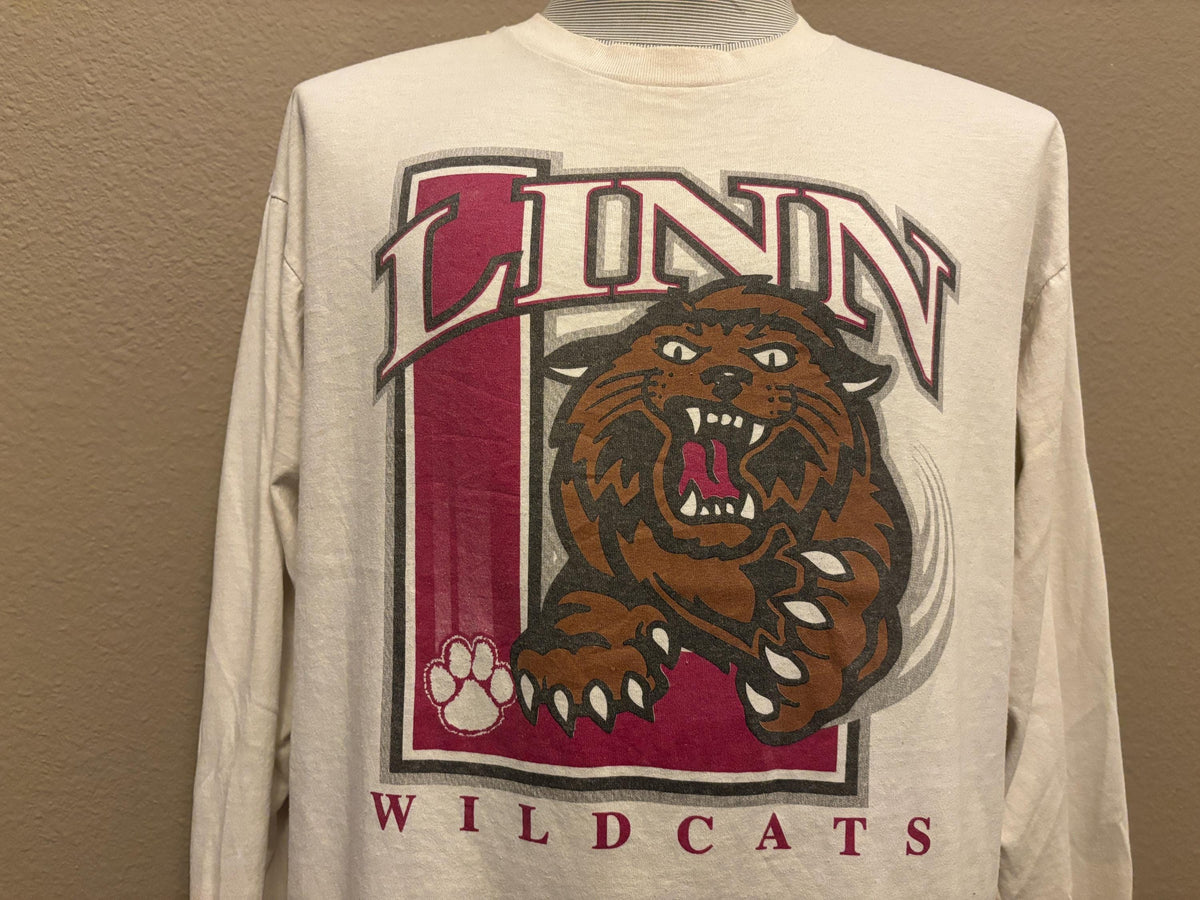 Vintage 9039s Linn Wildcats Mascot Missouri Longsleeve T Shirt XL Graphic Tee – Cozy Vibes · Trending Graphic Apparel