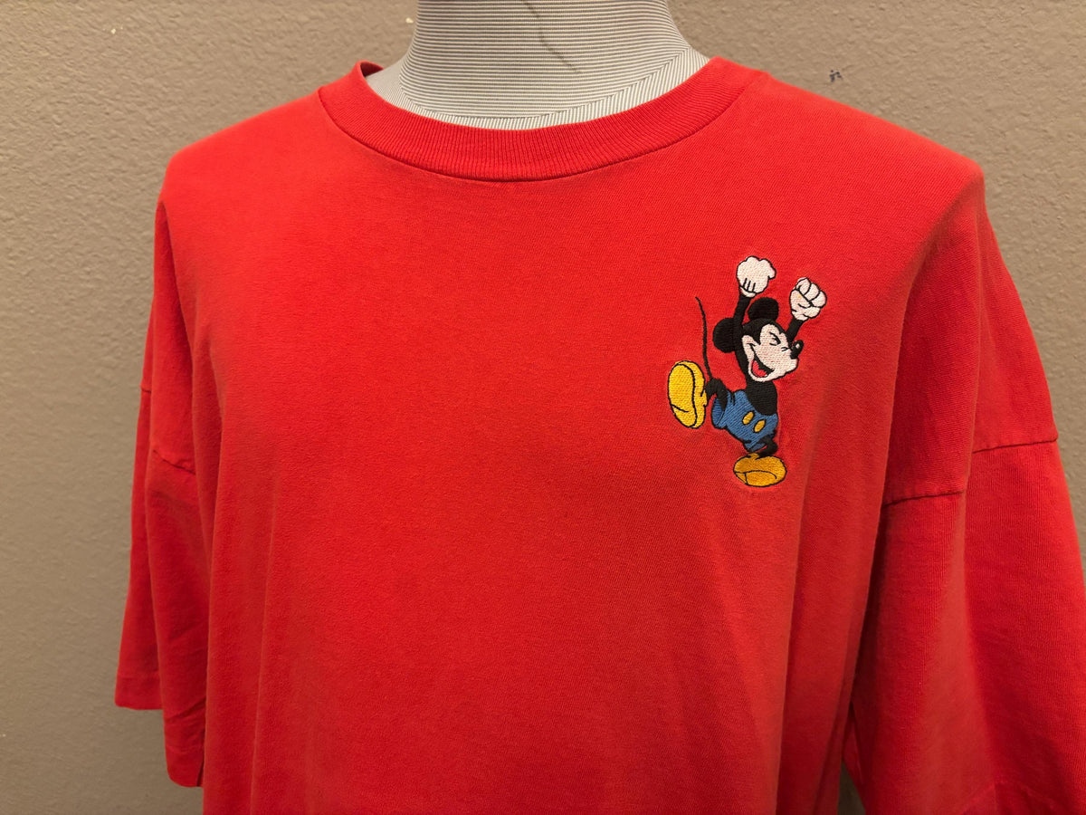 Vintage 9039s Walt Disney Mickey Mouse Embroidered T Shirt 3XL Graphic Tee – Cozy Vibes · Must-Have Style