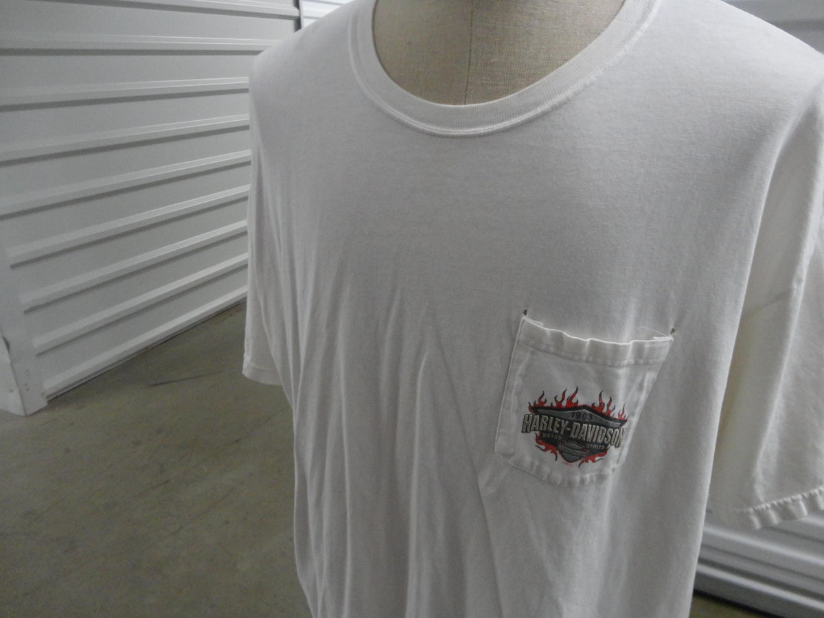 Vintage Harley Davidson Motorcycle Cedar Rapids Iowa White Tee Pocket T Shirt 2XL Graphic Tee – Easygoing Wear · Must-Have Style