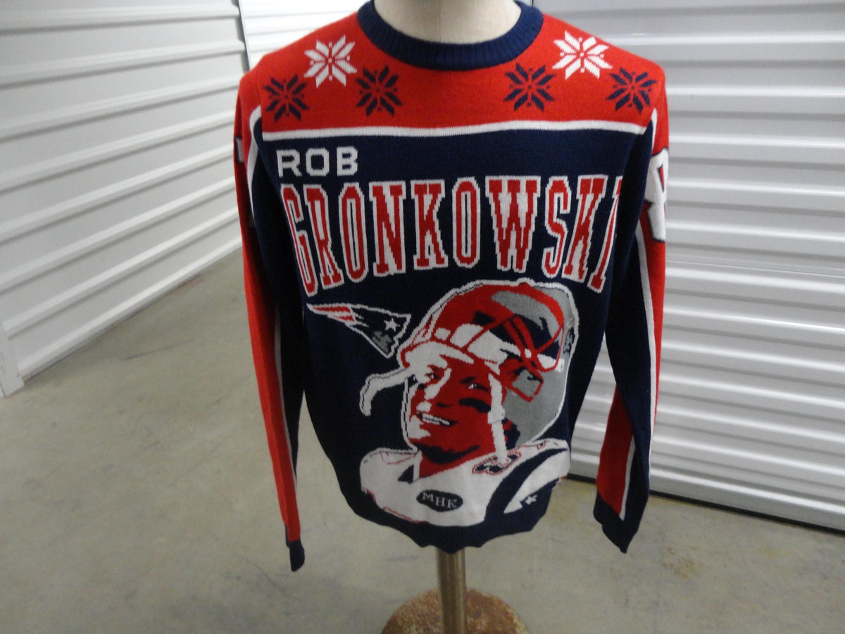 New England Patriots Rob Gronkowski Ugly Christmas Sweater Size M Graphic Tee – Soft Feel · Top Pick For Any Outfit