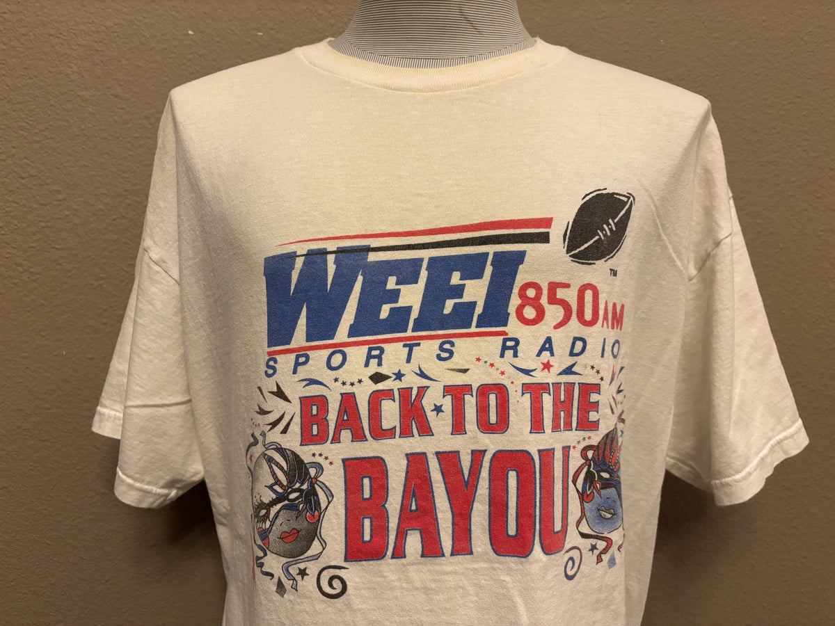 Vintage 9039s Back To The Bayou Wei 850am Football T Shirt XL Graphic Tee – Easygoing Wear · Trending Graphic Apparel