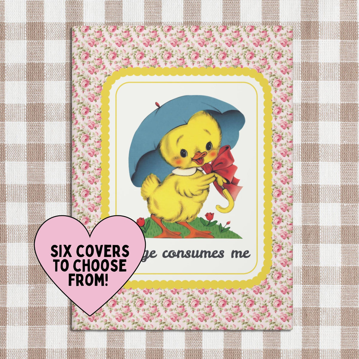 Funny Chaotic Hardcover Notebook with Flowers Animal Lover Gift for Daughter or Sister Silly Saying Lined Journal Coquette Floral Bows Graphic Tee – Warm & Stylish · Must-Have Style