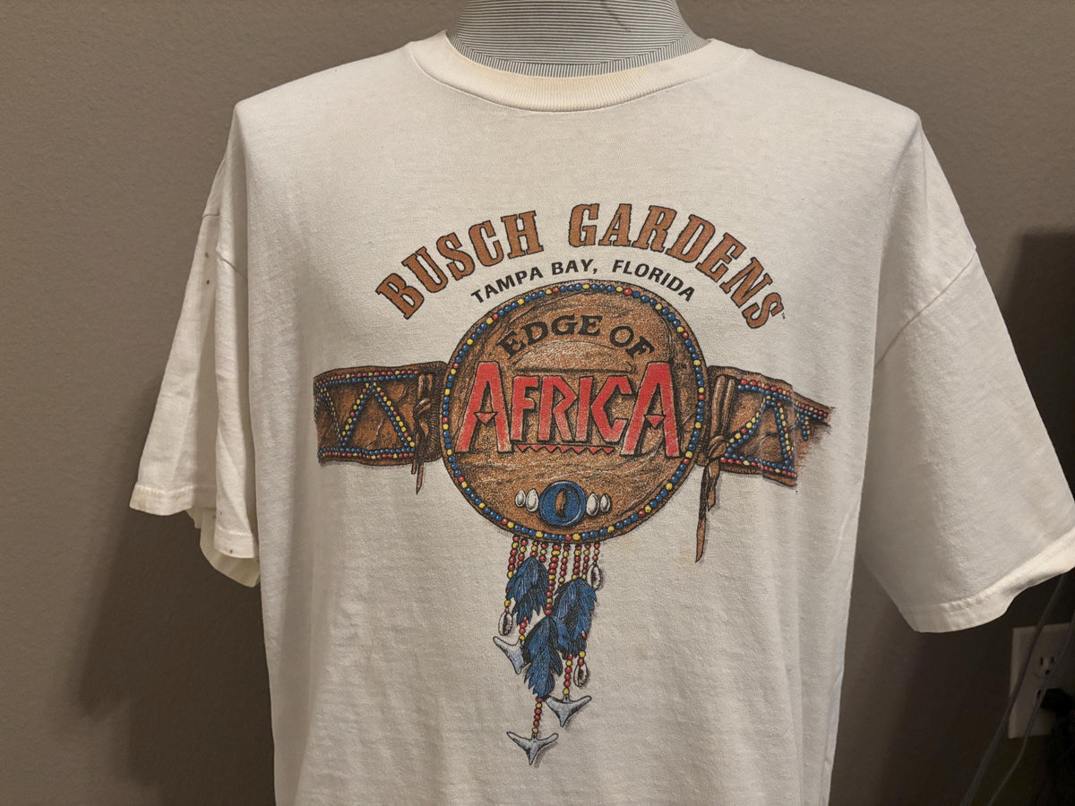 Vintage 9039s Busch Garden Tampa Bay Florida Edge of Africa T Shirt XL Graphic Tee – Easygoing Wear · Perfect For Daily Wear