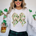 St Patricks Bow Shirt Irish Sweatshirt Irish Crewneck St Patricks Day Shirt Saint Patricks Day St Paddys Day Coquette St Paddys Sweatshirt – Soft Feel · Top Pick For Any Outfit