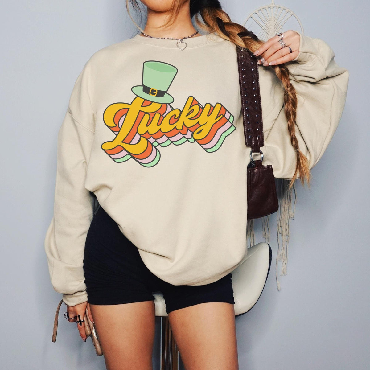 Lucky Shirt Irish Sweatshirt Irish Crewneck St Patricks Day Shirt Saint Patricks Day St Paddys Day Lucky Sweatshirt Sweatshirt – Aesthetic Look · Must-Have Style