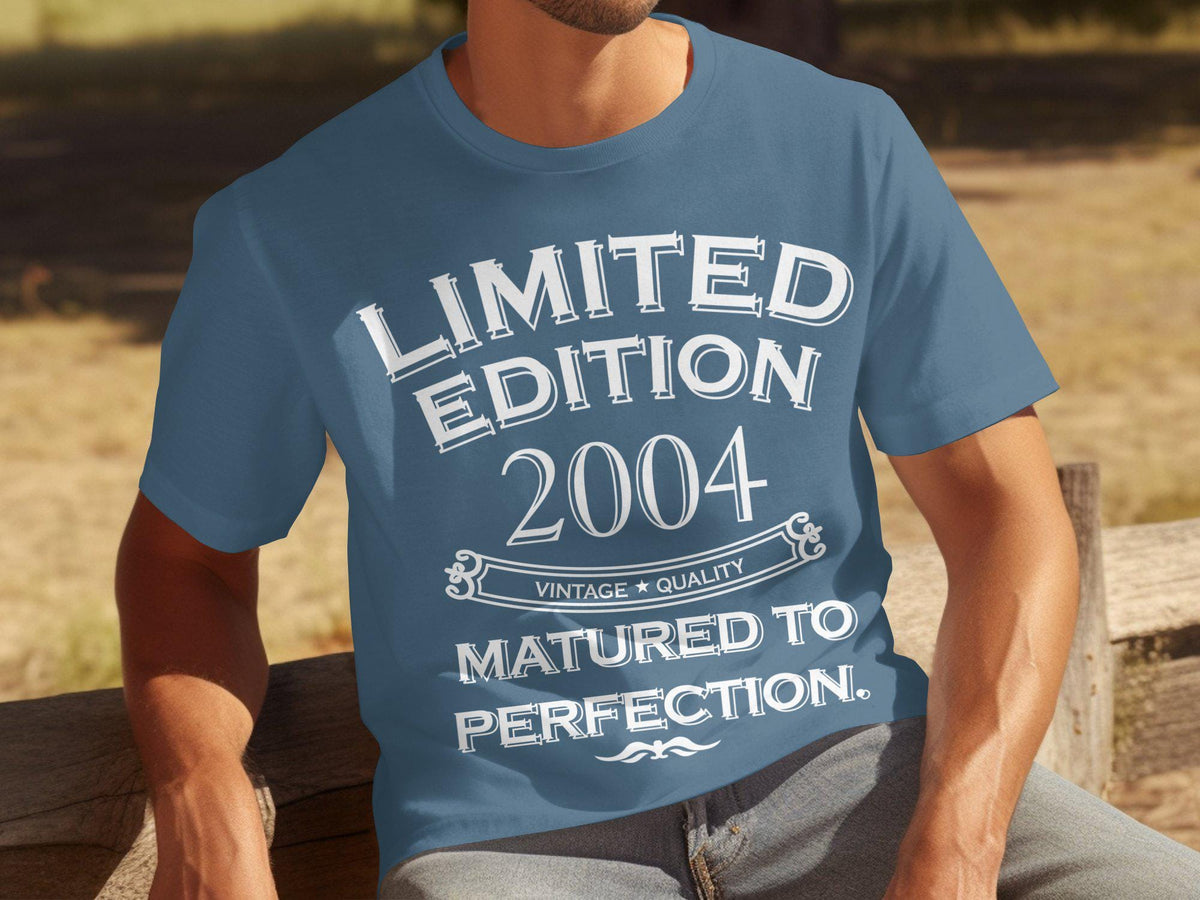 Mens 21st Birthday Gifts For Son Twenty Two Limited Edition Year 2004 Matured To Perfection TShirt Funny 21 Year Old Tee Present Graphic Tee – Everyday Comfort · Perfect For Daily Wear