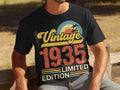 90th Birthday TShirt 90 Years Old Funny Vintage 1935 Limited Edition Birthday Gift 90th TShirts Graphic Tee – Feel-Good Design · Perfect For Daily Wear
