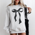 Black Bow Shirt Black Ribbon Shirt Coquette Bows Sweatshirt Coquette Valentines Day Sweatshirt Coquette Sweater Soft Girl Sweatshirt Sweatshirt – Everyday Comfort · High-Quality Print