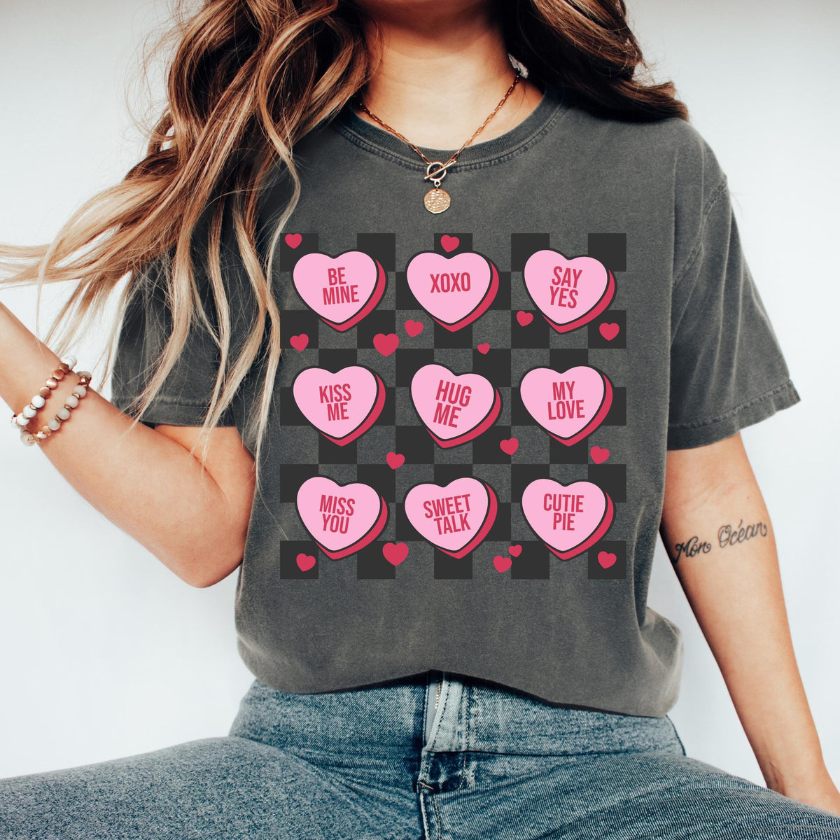 Candy Hearts Shirt Valentines Tshirt funny valentine day funny valentine gift funny valentine tee happy valentine day gift for her Graphic Tee – Feel-Good Design · Perfect For Daily Wear