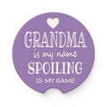 Grandma Is My Name Soapstone Car Coaster Can Be Custom Personalized with any Grandmother Name and Color Graphic Tee – Soft Feel · Great Gift For Fans
