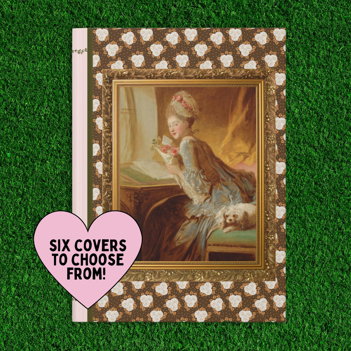 Boho Fragonard Art History Gift Floral Hardcover Notebook Lined Journal Art Historian Famous Rococo Painting The Love Letter The Swing Graphic Tee – Fan Favorite · Great Gift For Fans