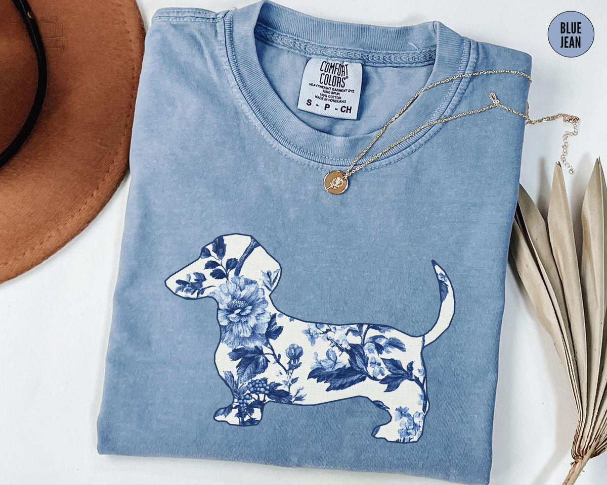 Dachshund Shirt Floral Doxie Mama Crewneck Dachshund Lover Dog Mothers Day Shirt Toile Pet Owner Gift New Wiener Dog Tee Graphic Tee – Warm & Stylish · Trending Graphic Apparel