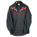 Vintage Floral Roses Western Shirt Small Black Pearl Snap Long Sleeve Graphic Tee – Easygoing Wear · Trending Graphic Apparel
