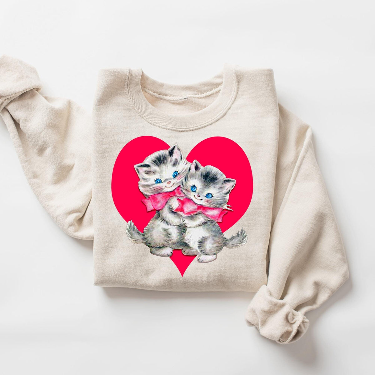 Cat Sweatshirt Valentine Crewneck Valentine Sweatshirt Galentines Day Shirt Cute Valentines Day Shirt Womens Valentine Sweatshirt – Cozy Vibes · Top Pick For Any Outfit