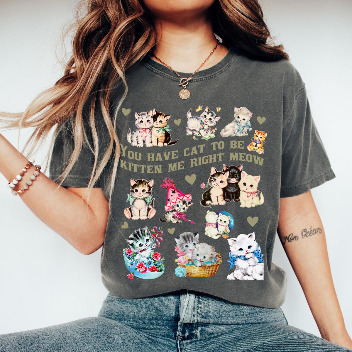 You Have to Be Kitten Me Right Now Shirt Funny Cat Tshirt Oversized Shirt Retro Vintage TShirt Cat Lover Graphic Tee – Premium Graphic · Great Gift For Fans