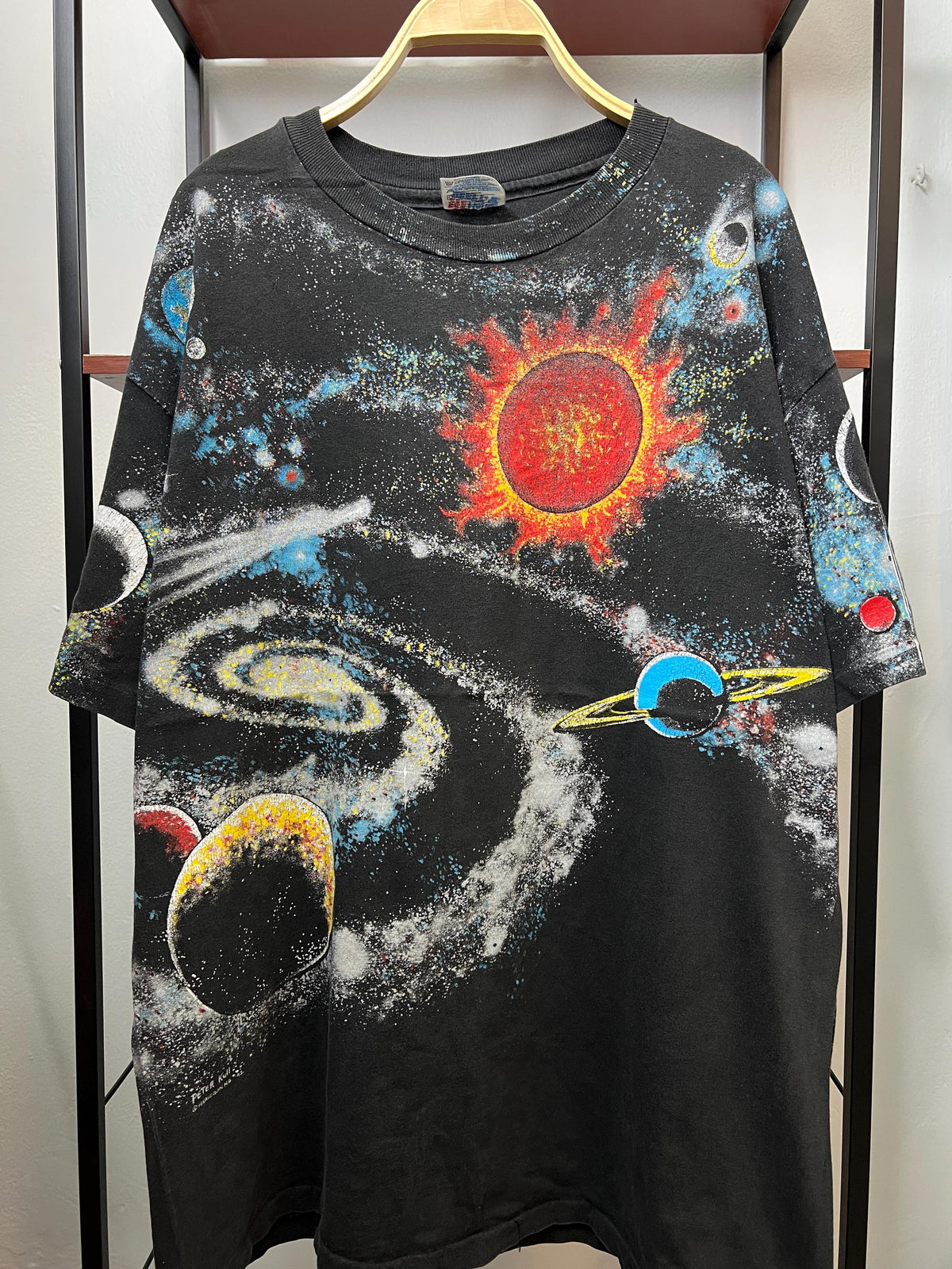 Vintage 90s Harlequin 1992 Solar System Peter Kull T Shirt Size XL Vintage Galaxy Space Planets Stars Universe Astronomy Cosmic Art Tee Graphic Tee – Warm & Stylish · Must-Have Style