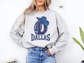 Dallas Football Sweatshirt Unisex Crewneck Team Fan Apparel Sports Fan Gift Cowboy Game Day Gear Football Sweatshirt Sweatshirt – Cozy Vibes · Must-Have Style