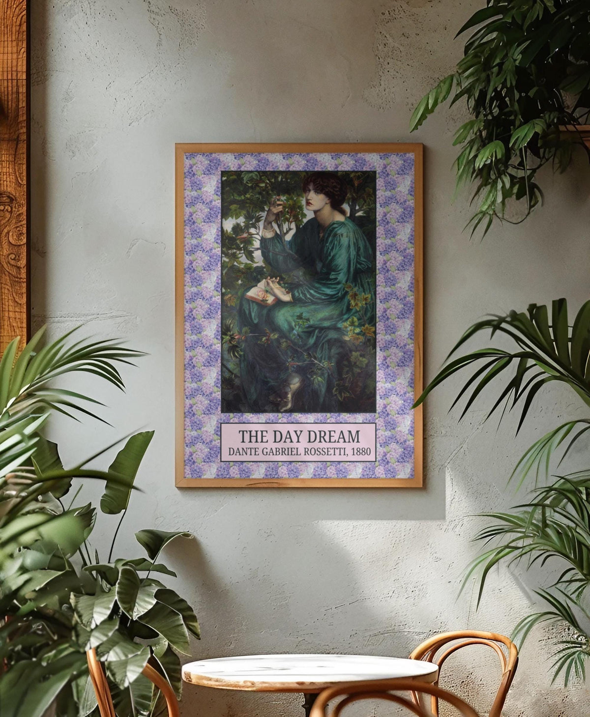 The Day Dream by Dante Gabriel Rossetti 19th Century Famous Paintings PreRaphaelite Art Movement Floral Art Poster Print with Hydrangeas Graphic Tee – Warm & Stylish · High-Quality Print