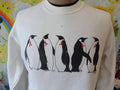 Vintage 90s Penguins Carlyn 1996 Art White Crewneck Sweatshirt Size M Sweatshirt – Soft Feel · Must-Have Style