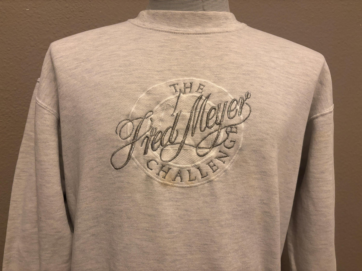 Vintage 9039s The Fred Meyer Challenge Embroidered Crewneck Sweatshirt L Sweatshirt – Soft Feel · Must-Have Style