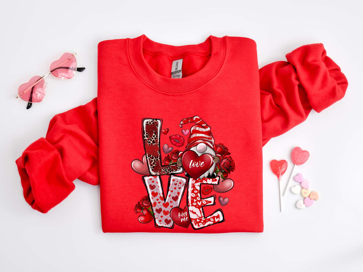 Gnomes Valentines Day Sweatshirt Valentines Day Shirts for WomenGnome Hearts SweaterWoman Love Gnome TeeValentines Day GiftGnome Tshirt Sweatshirt – Aesthetic Look · Must-Have Style