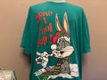 Vintage 90s Bugs Bunny Have a Cool Yule Christmas Nightgown T shirt 3XL Graphic Tee – Bold Style · High-Quality Print