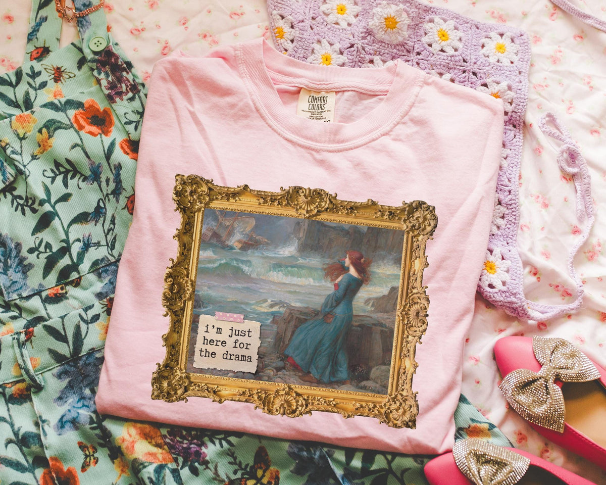Miranda by John William Waterhouse Shirt William Shakespeare The Tempest Classic Literature Art History Tee for Reader Humanites Major Graphic Tee – Easygoing Wear · Great Gift For Fans