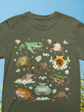 Weirdcore Frog Tee Shirt with Stars Cute Floral Dreamcore TShirt Animal Lover Silly Nostalgic Frog Gift for Funny Sister Who Loves Frogs Graphic Tee – Fan Favorite · Must-Have Style