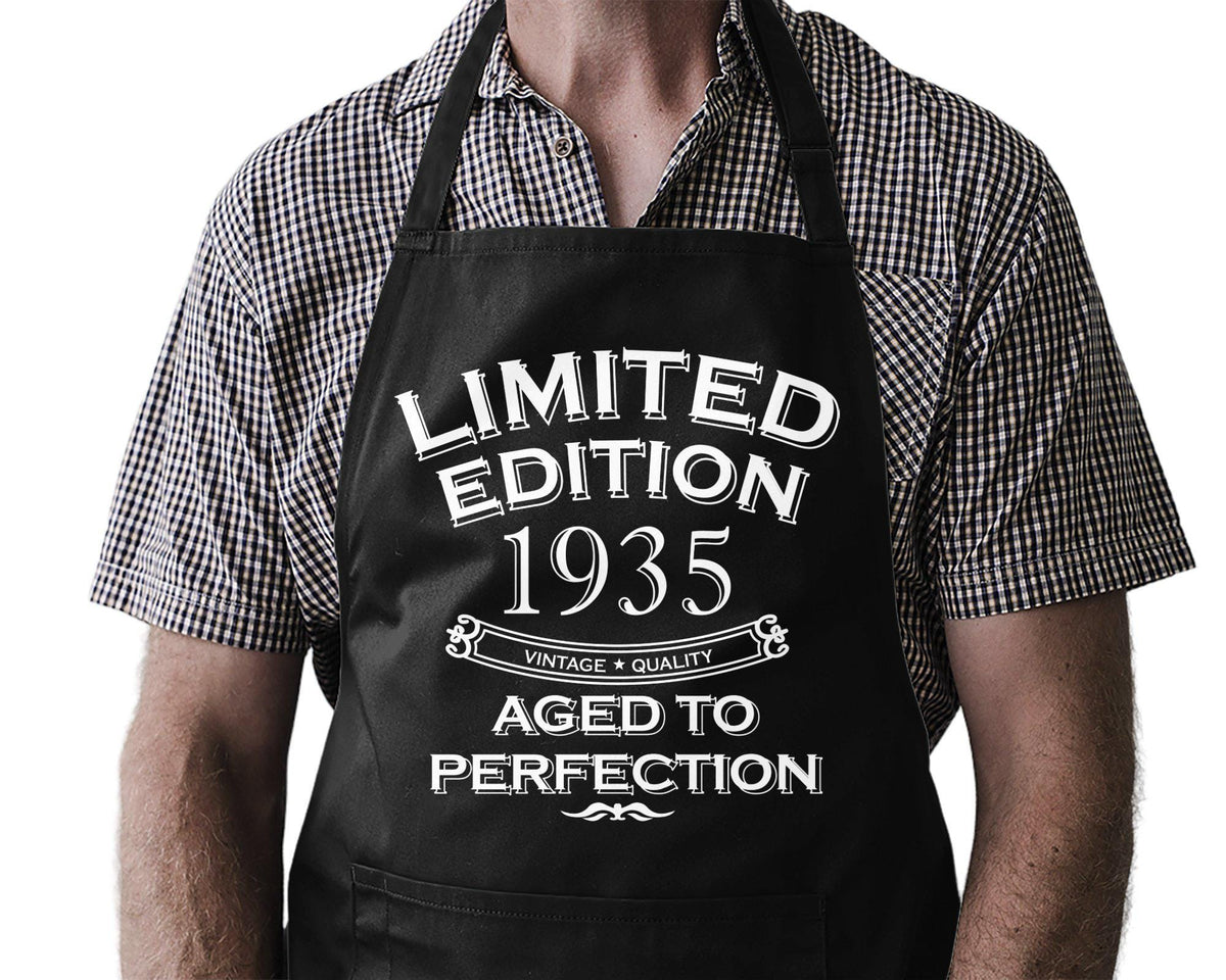 90th Birthday Apron for 90 Year Old Born 1935 Funny BBQ Cooking Apron Perfect Gift for Grandma or Grandpa39s Kitchen Humor Graphic Tee – Easygoing Wear · Must-Have Style