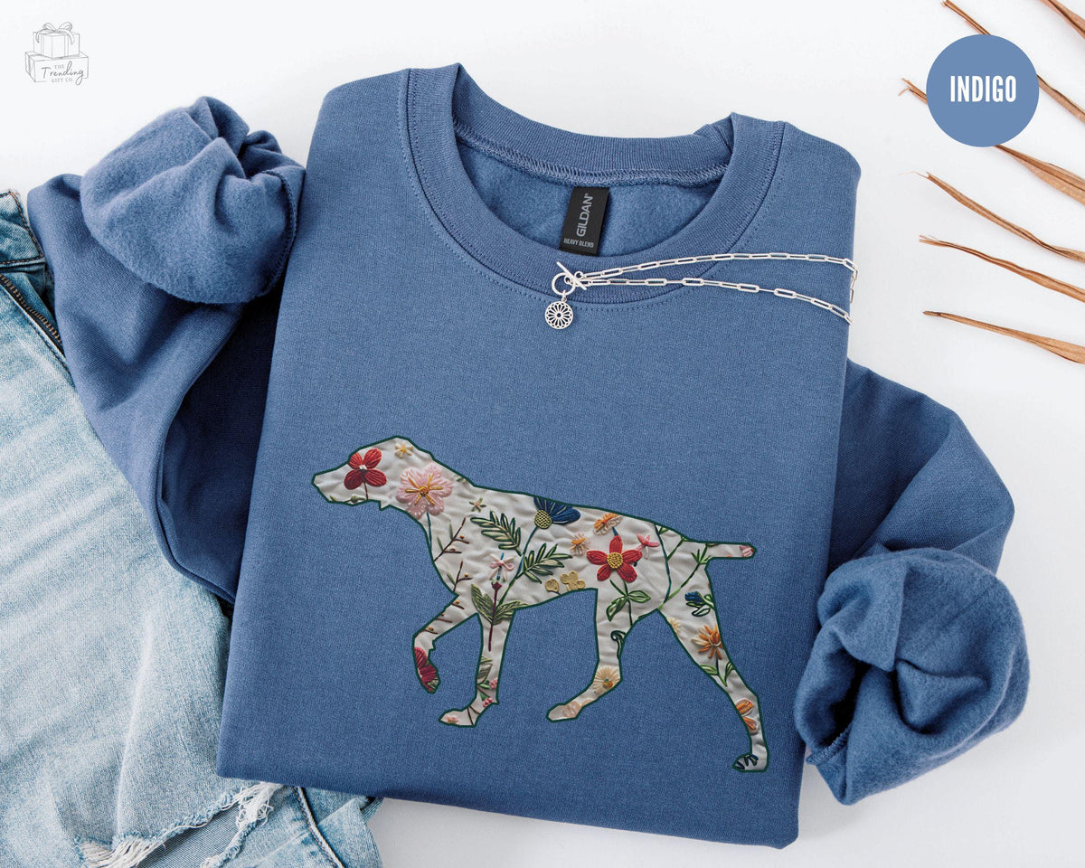 German Shorthaired Pointer Sweatshirt Wildflowers Pointer Crewneck German Pointer Mom Sweater Floral Shorthaired Pointer Mama Gift Sweatshirt – Fan Favorite · Trending Graphic Apparel