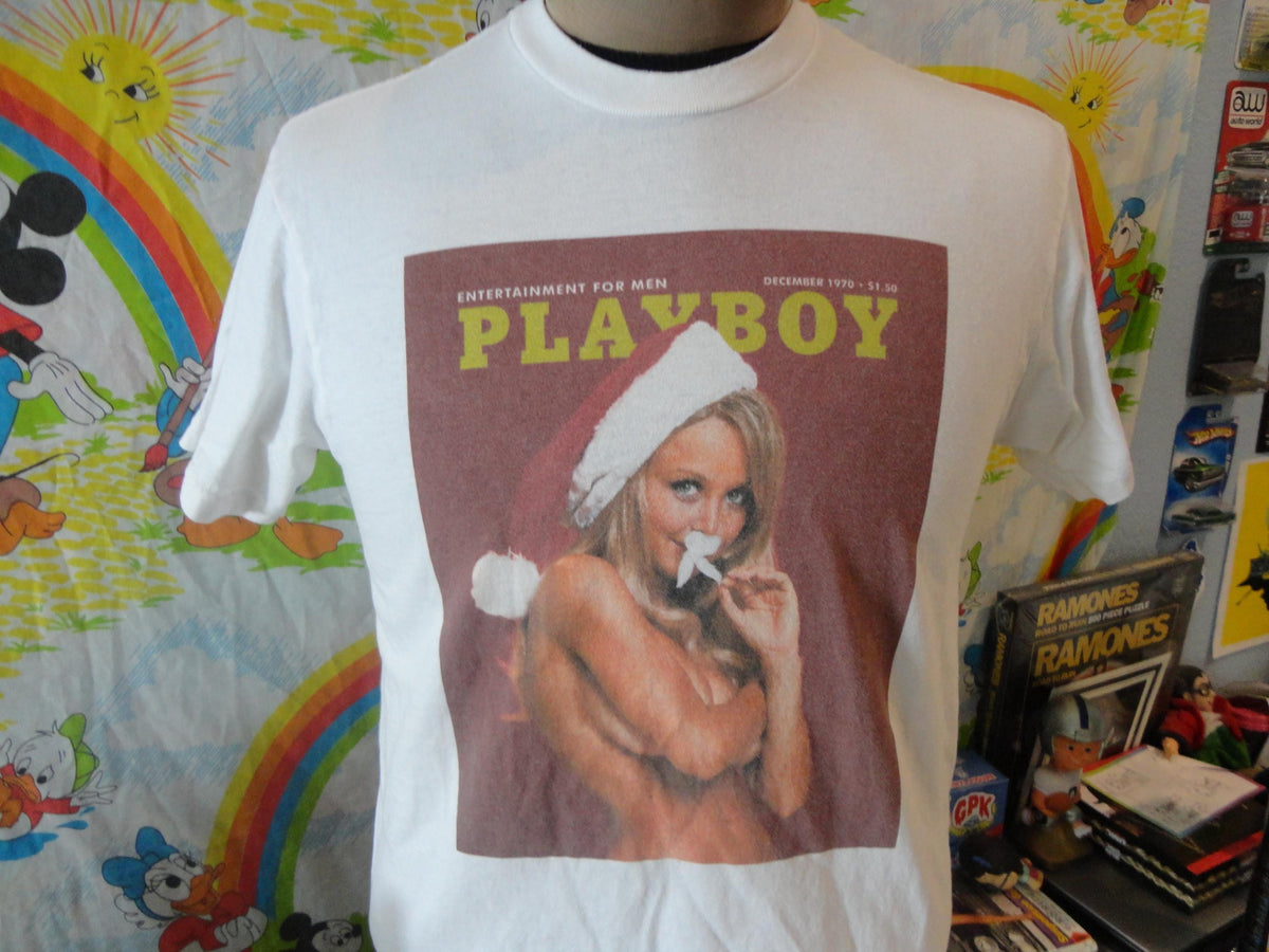 Playboy Bunny Christmas Santa Hat Retro T Shirt Size M Graphic Tee – Cozy Vibes · Trending Graphic Apparel