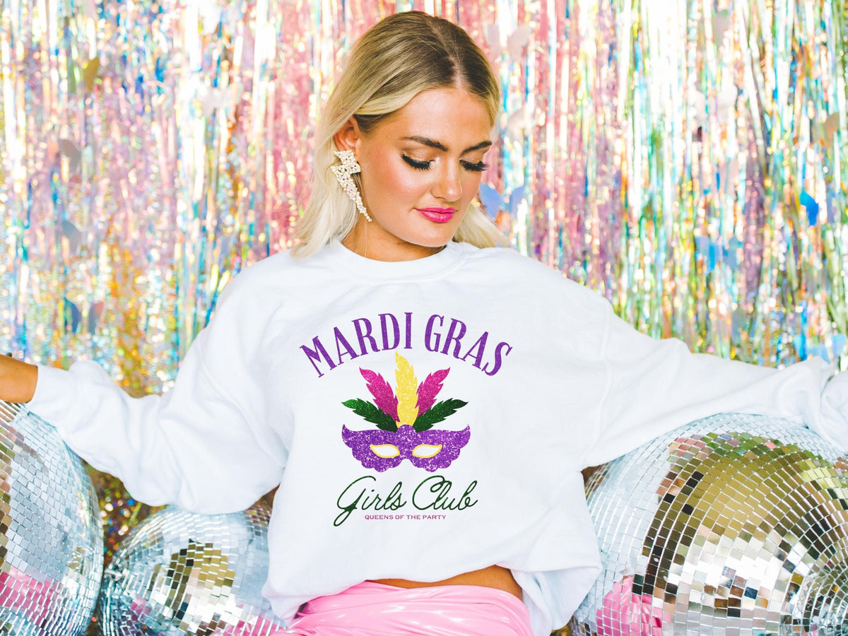 Mardi Gras Girls Club Mardi Gras Sweatshirt Fat Tuesday Shirt New Orleans Shirt Mardi Gras Party Mardi Gras Carnival Sweatshirt – Fan Favorite · Must-Have Style