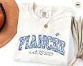 Custom Fiance Shirt Est Toile De Jouy Future Bride Tshirt Engaged GiftsBridal Shower Outfit Floral Fianc Shirt Graphic Tee – Warm & Stylish · Must-Have Style