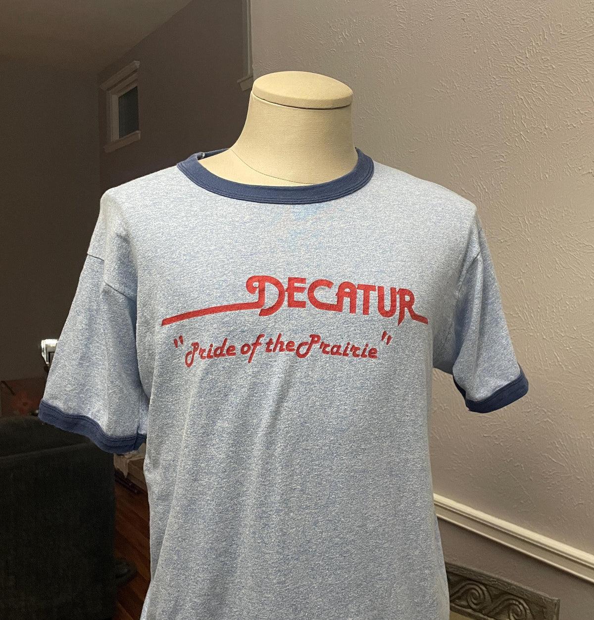 Vintage 80s Decatur quotPride Of The Prairiequot blue Tshirt size L Graphic Tee – Premium Graphic · High-Quality Print