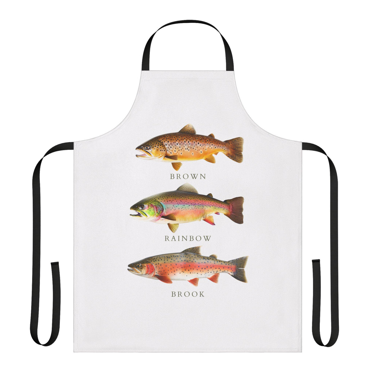 Fishing Apron with Trout Fish Personalized Chef Apron Durable Kitchen Apron for Cooks Unique Fish Themed Gift Fishermans gifts Graphic Tee – Fan Favorite · Trending Graphic Apparel
