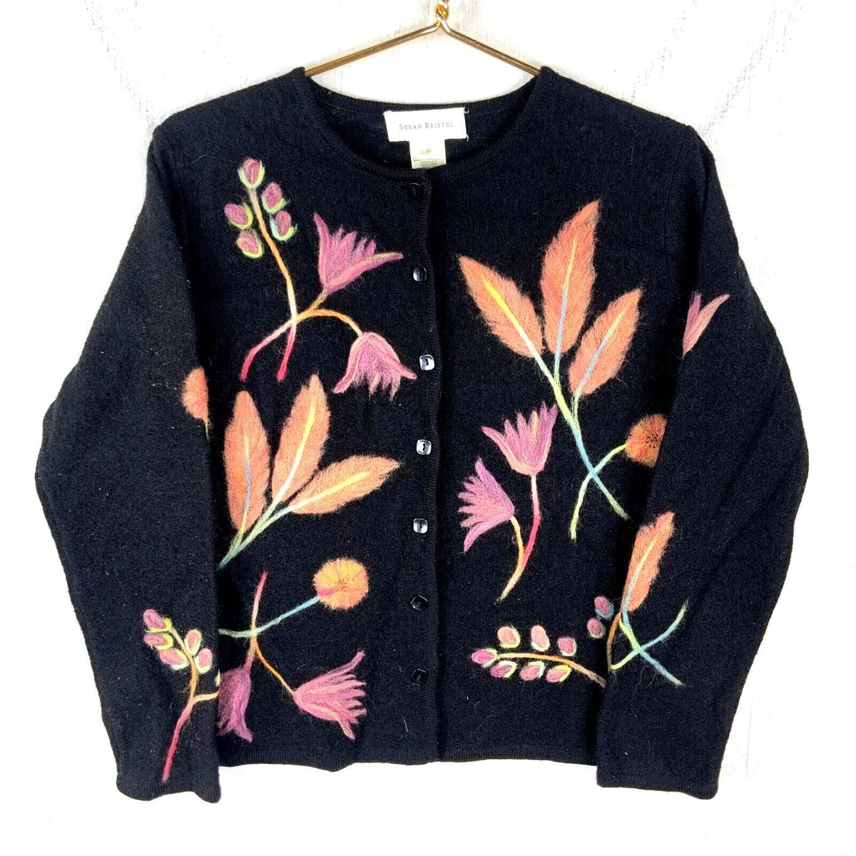 Vintage Susan Bristol Knit Cardigan Womens Small Black Grandma Sweater Graphic Tee – Easygoing Wear · Top Pick For Any Outfit