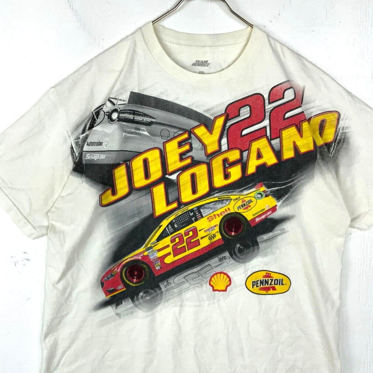 Nascar All Over Print Tshirt Size 2XL White Joey Logano Team Penske Graphic Tee – Premium Graphic · Must-Have Style
