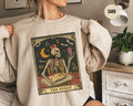 Funny Skeleton Nurse Sweatshirt Tarot Card Lover Nurse Graduate Gift Nursing School Crewneck Spooky Nurse Shirt for Nursing Student Sweatshirt – Bold Style · High-Quality Print