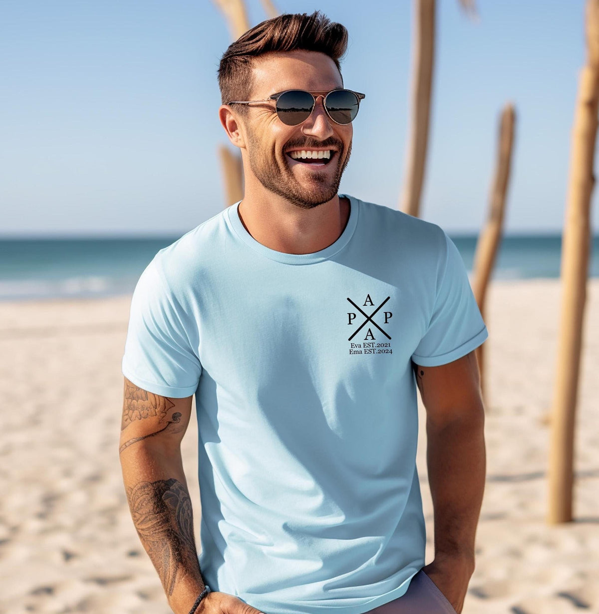 Stolzer PapaPersonalisiertes Papa ShirtVater GeburtsgeschenkVatertagsgeschenkePapa GeschenkWerdender Papa AnkndigungPersonalisiert Graphic Tee – Easygoing Wear · Trending Graphic Apparel