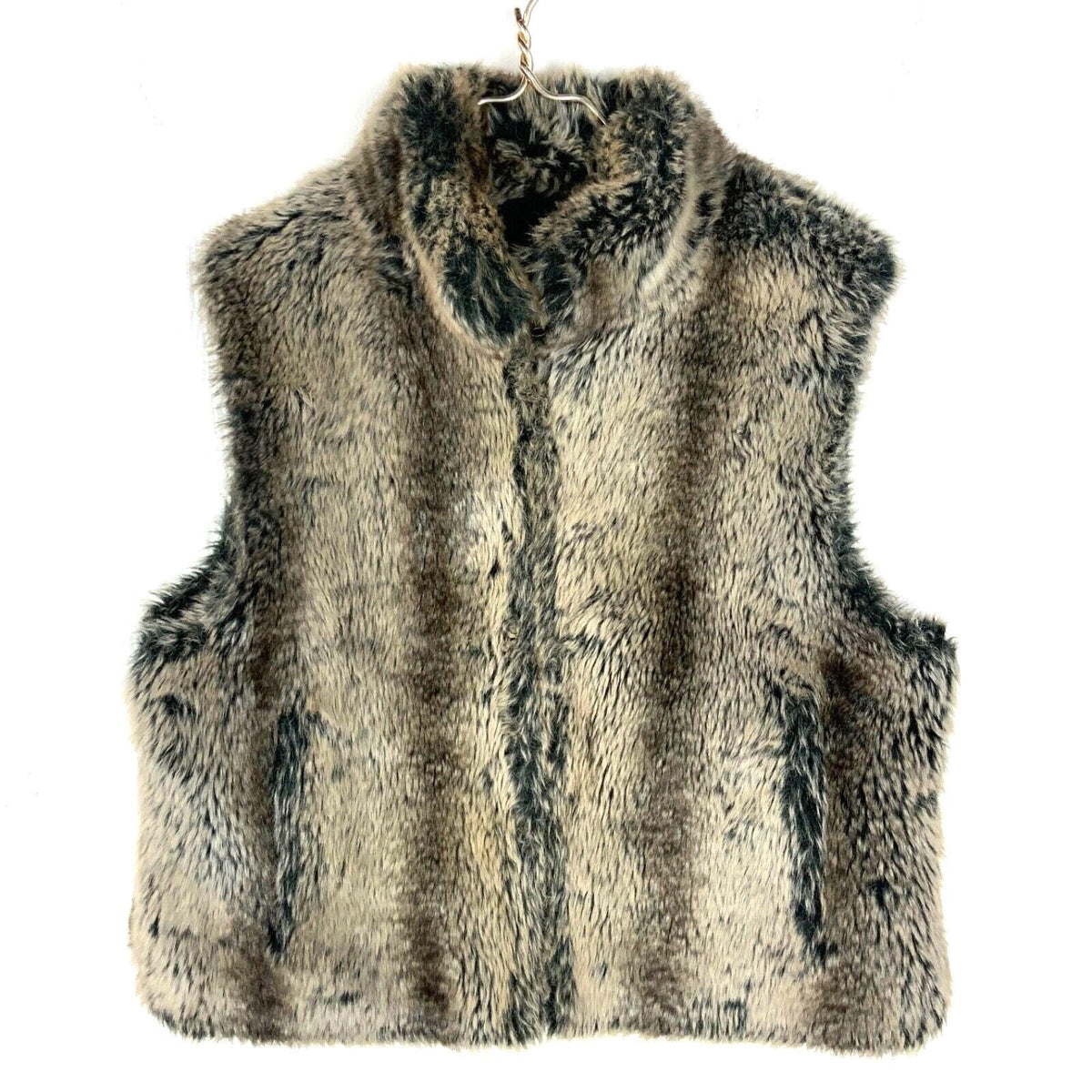 Vintage Blass Sport Faux Fur Vest Jacket Womens XL Full Zip Reversible Graphic Tee – Aesthetic Look · High-Quality Print