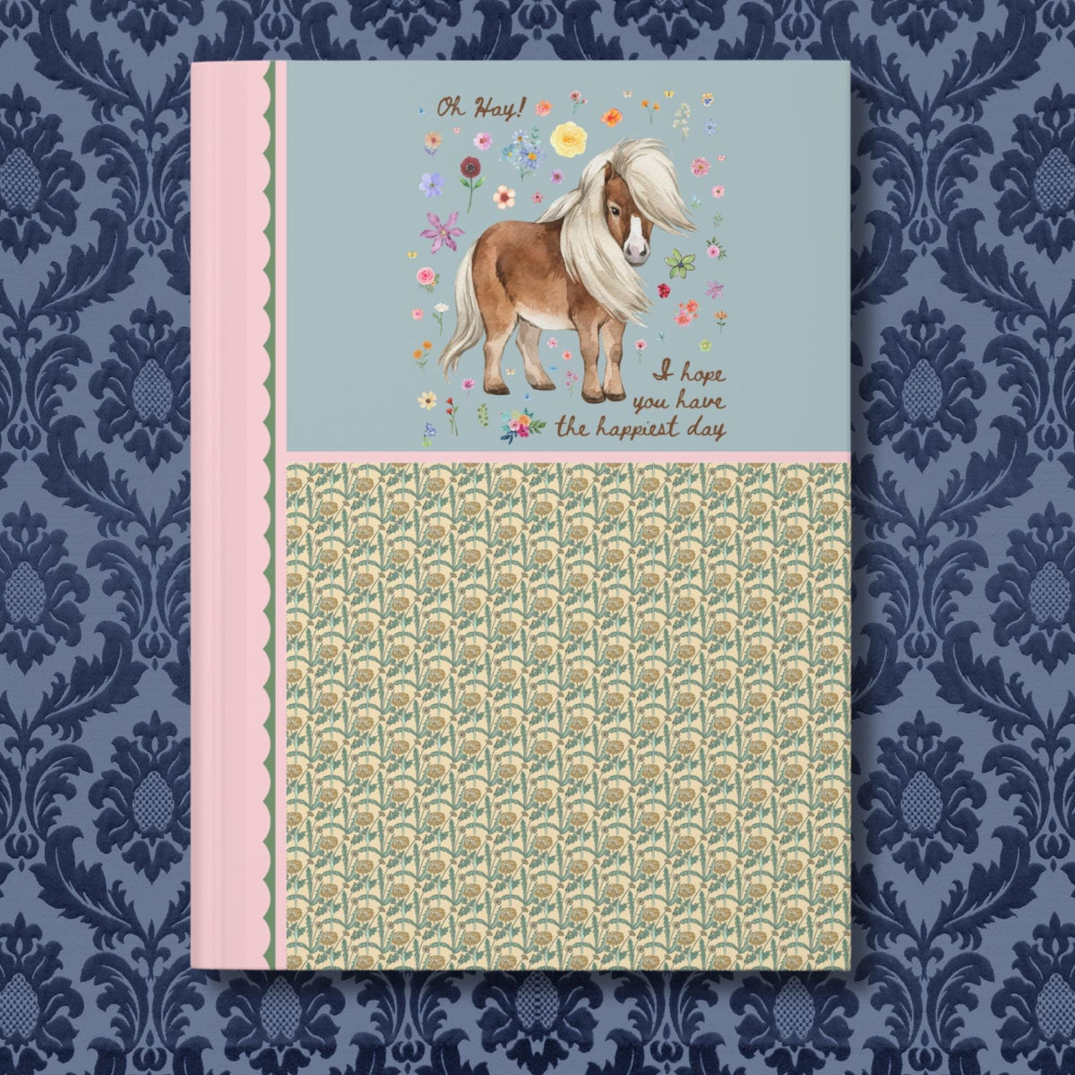 Silly Mini Horse Notebook for Friend Who Loves Positive Affirmations and Cute Ponies Funny Saying Animal Lover Gift Boho Wildflowers Graphic Tee – Warm & Stylish · Must-Have Style