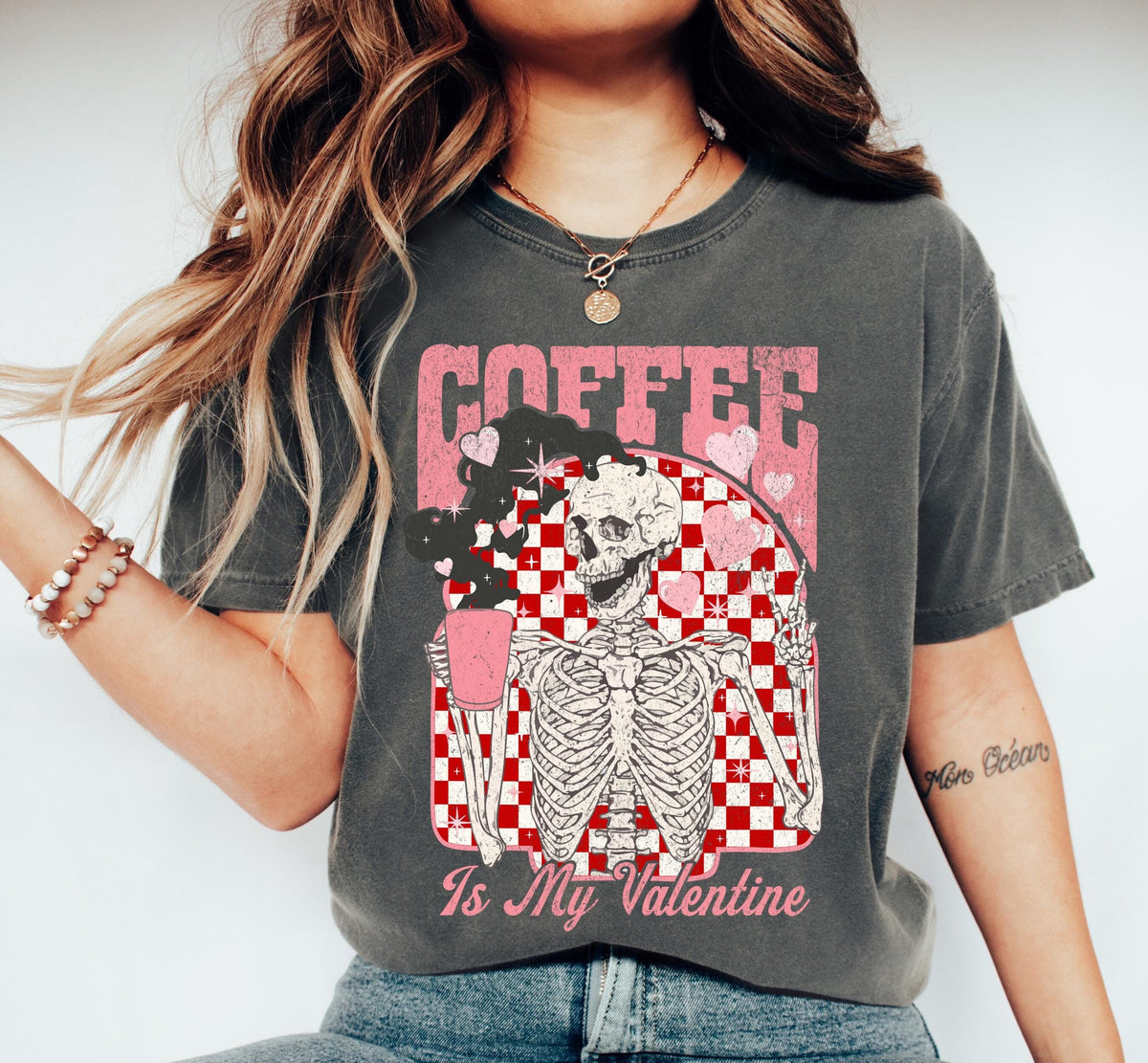 Coffee Is My Valentine Valentine39s Tshirt Valentines Day Tshirt Valentines Tee Womens Valentines Shirt Galentine Shirt Graphic Tee – Everyday Comfort · Trending Graphic Apparel