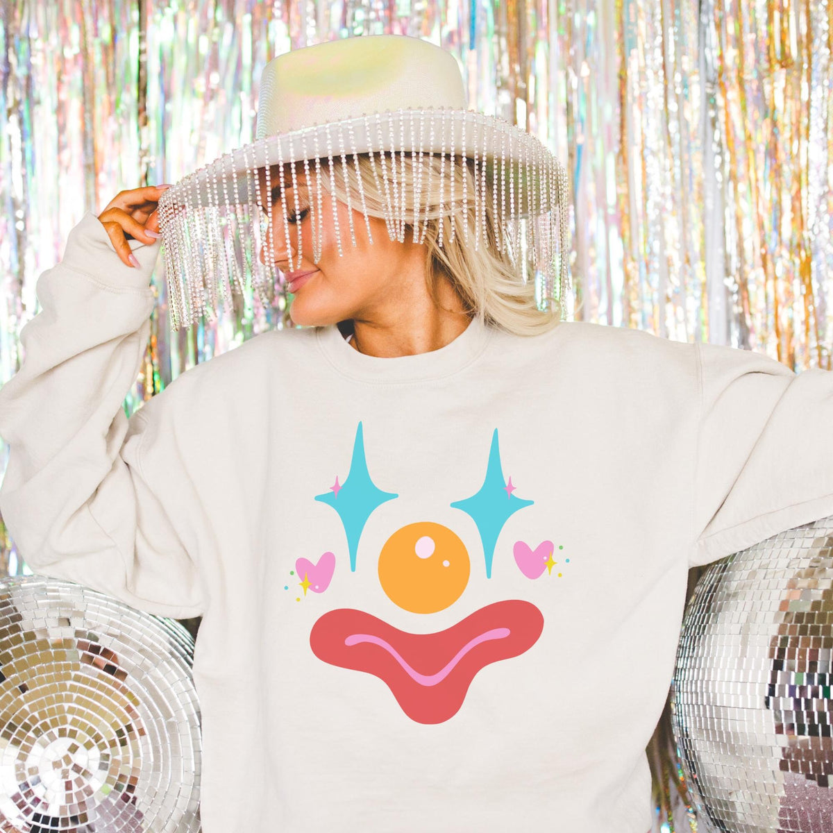 Clown Sweatshirt Clown Sweater Clowncore Sweatshirt Cute Clown Lover Gift Clown Core Shirt Sweatshirt – Everyday Comfort · Top Pick For Any Outfit