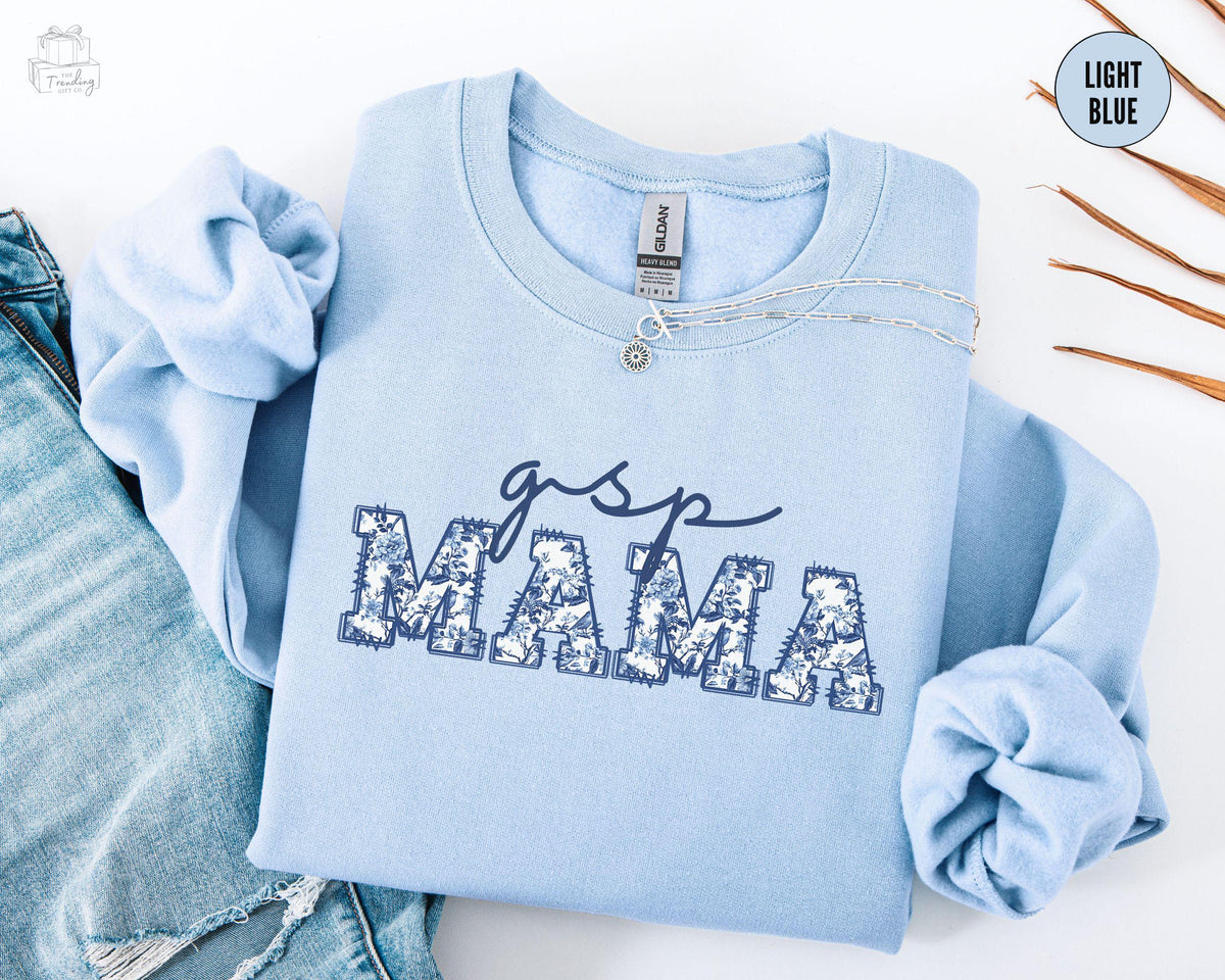 Pointer Dog Mom Sweatshirt Toile German Shorthaired Floral Shirt Blue Floral GSP Crewneck Pointer Dog Mom Sweater Mothers Day Gift Sweatshirt – Warm & Stylish · Top Pick For Any Outfit