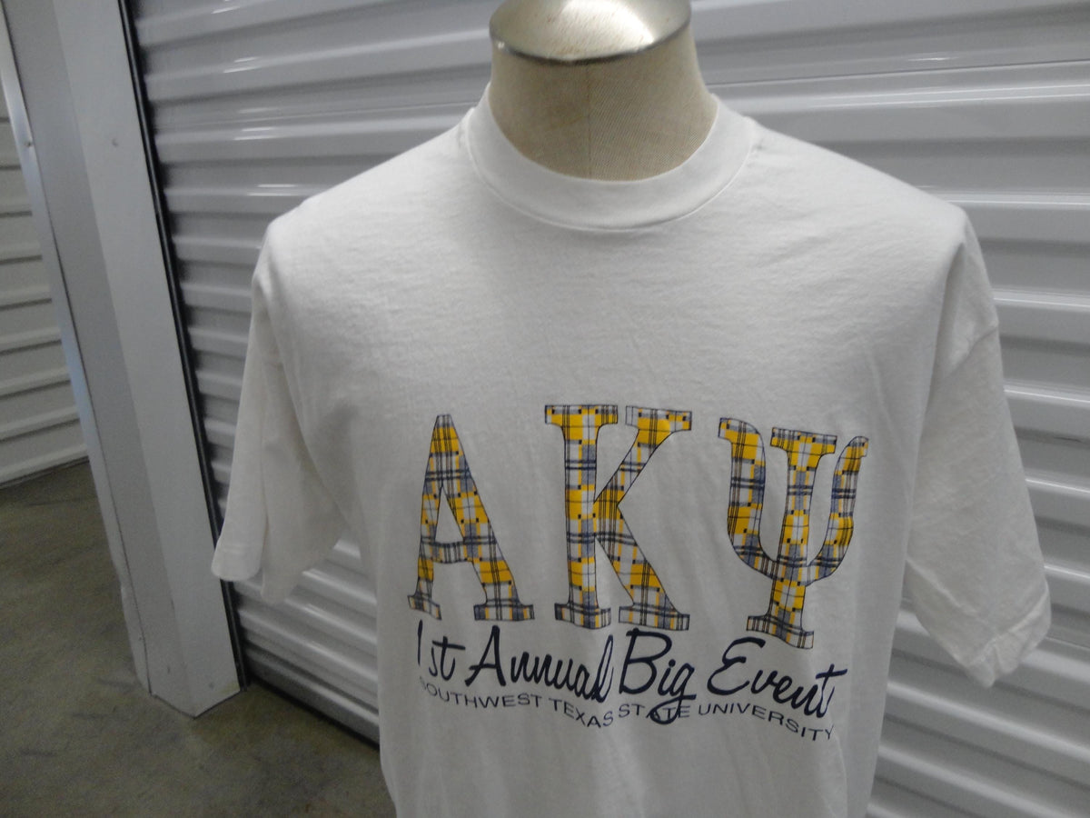 Vintage Alpha Kappa Psi Southwest Texas State University Bobcats T Shirt 2XL Graphic Tee – Easygoing Wear · Must-Have Style