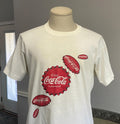 Vintage 80s Coca Cola Coke Bottle Cap white Tshirt size L Graphic Tee – Feel-Good Design · High-Quality Print