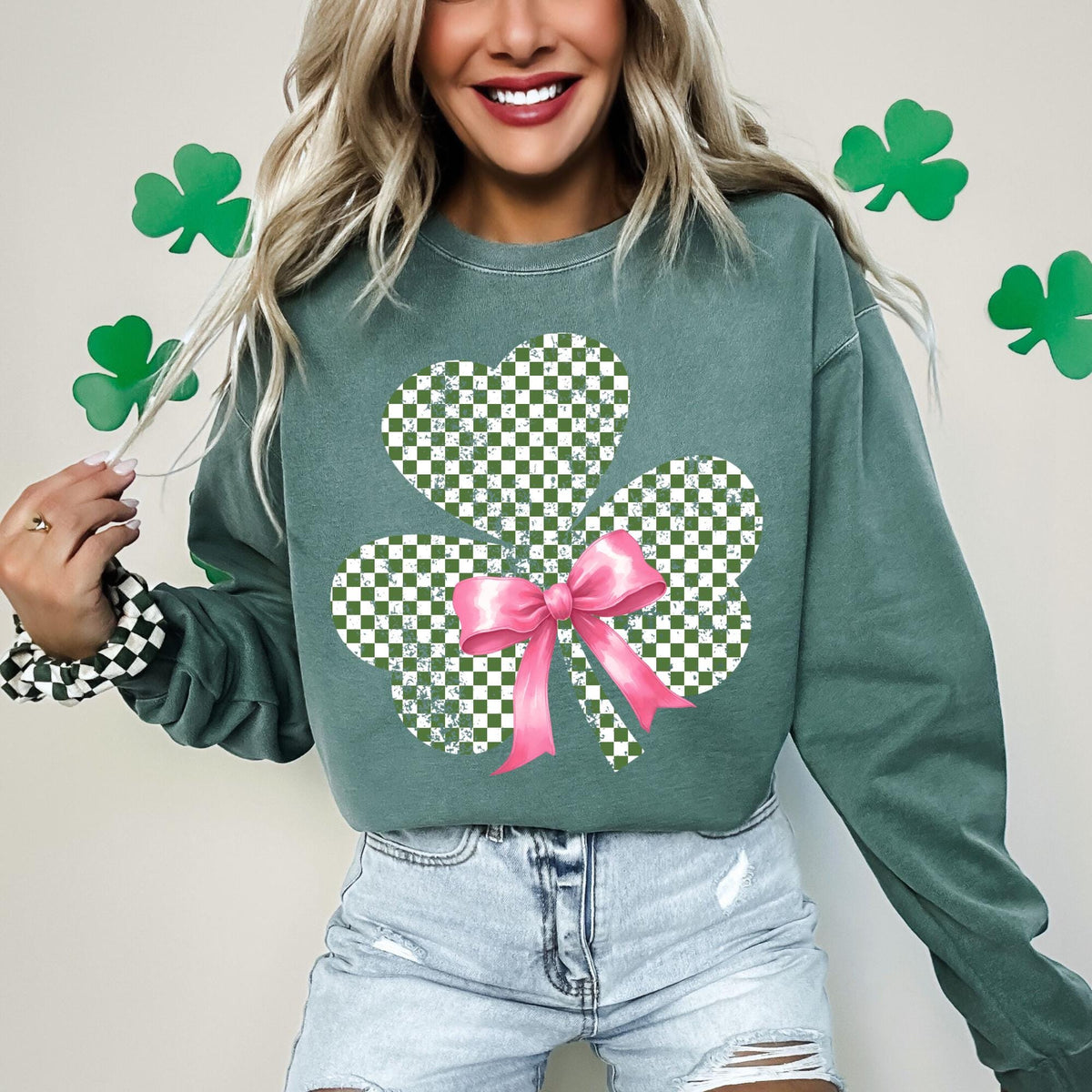 Coquette St Patricks Day Sweatshirt St Paddys Day Shirt St Patricks Day Shirt Irish Shirt Shamrock Sweatshirt Sweatshirt – Bold Style · Trending Graphic Apparel