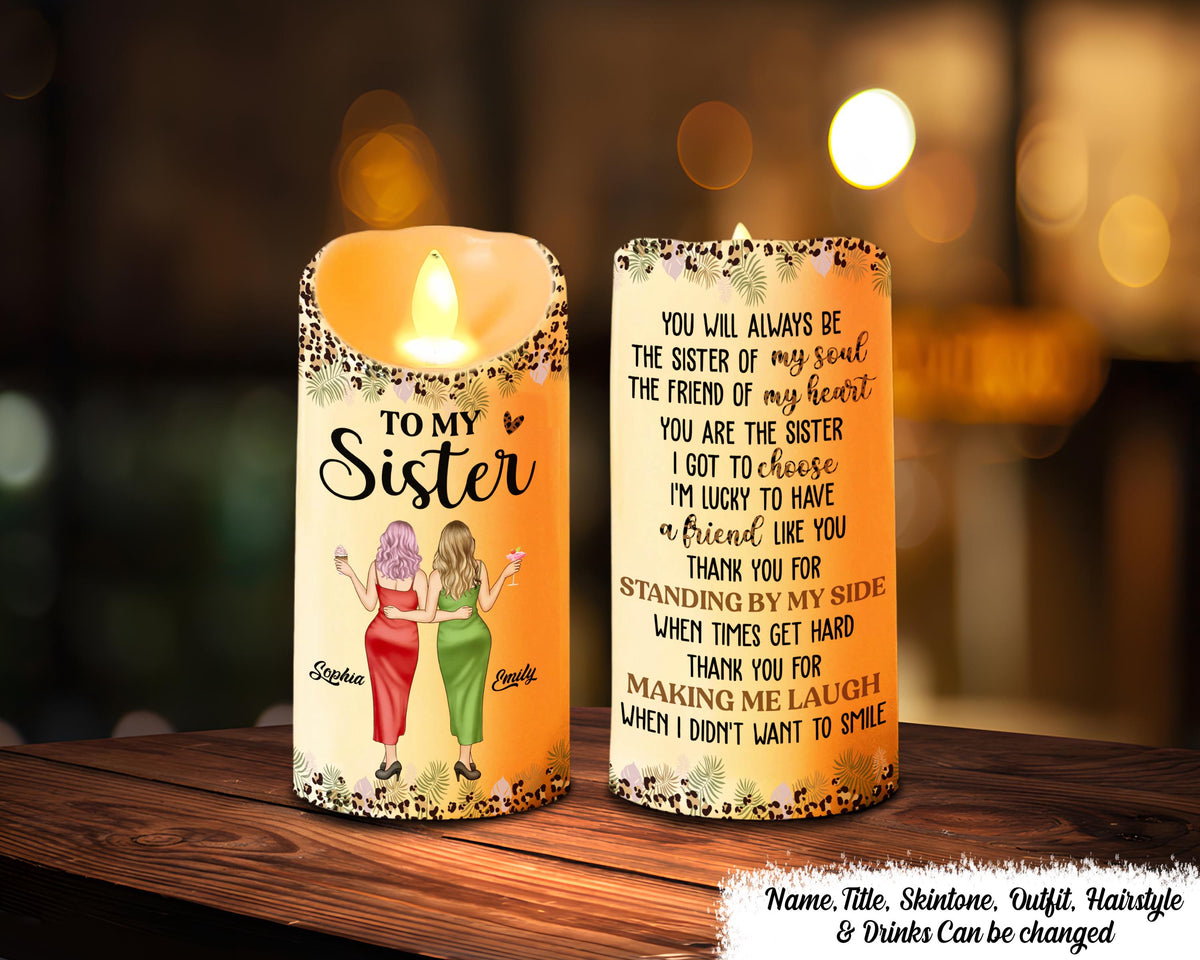 You Will Always Be The Sister Of My Soul Personalized Flameless Led Candle Gift For Soul Sister Friendship Gifts For SistersBesties Gift Graphic Tee – Aesthetic Look · Great Gift For Fans
