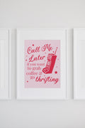 Cute Thrifting Poster Print for Coffee Lover Who Loves Flea Markets and Long Coffee Dates Funny Saying Y2k Aesthetic Giclee Poster Print Graphic Tee – Premium Graphic · Trending Graphic Apparel