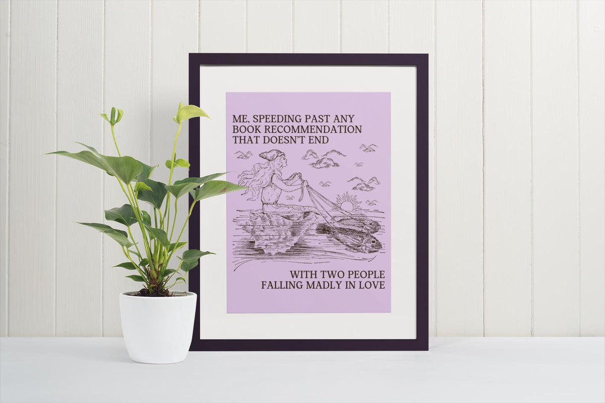Silly Romance Reader Poster Print for Bookworm Who Loves Romance Novels Cute Fantasy Romance or Romantasy Decor for Library Bookish Gift Graphic Tee – Warm & Stylish · Great Gift For Fans